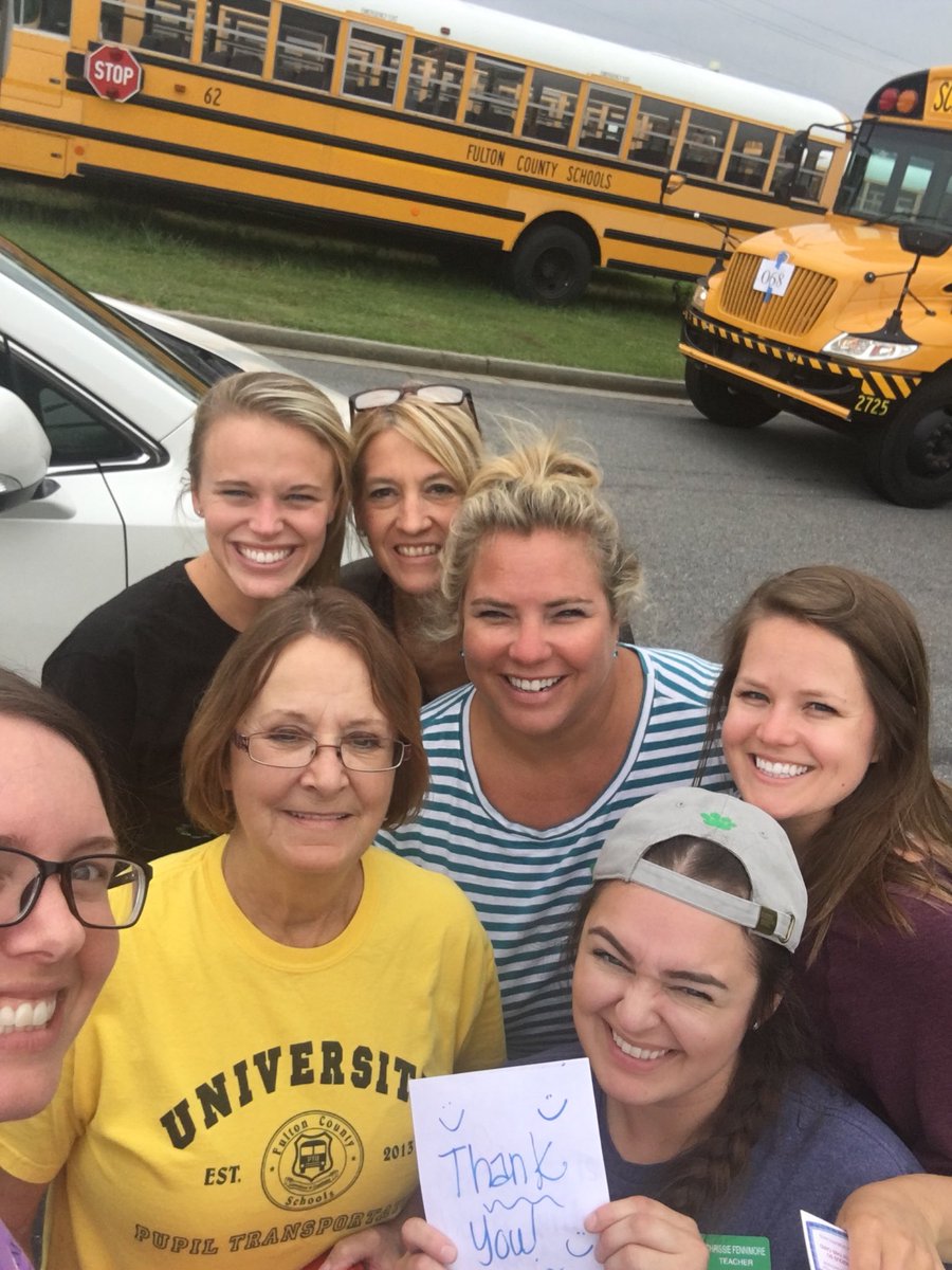 MrsSextonTeach's tweet photo. Thank you for keeping our students safe! #cogurncares #CWESisthebest @CogburnWoodsES #FultonCountyBusDrivers https://t.co/Be5nkTgCIO