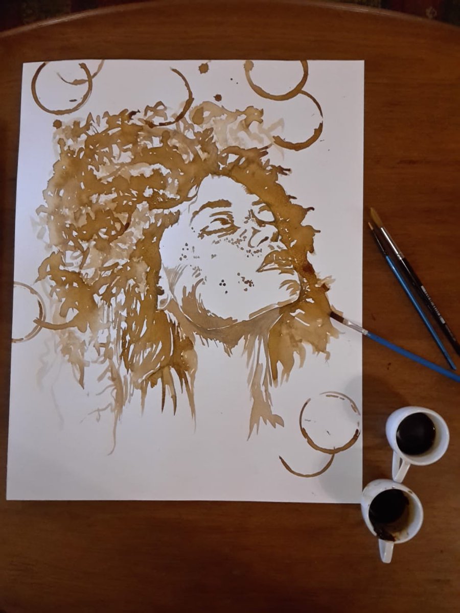 CoffeewithBee's tweet photo. Coffee painting by @Monique_VoteWyn I can't paint like her but I'm excited to share the experience with you.
#Conectar, more than just #coffee
#Share-#Listen-#Experience
Email camilla@beeconectar.com to book -  25 August, Devon Valley Hotel, Stellenbosch https://t.co/rqBsj00KHu