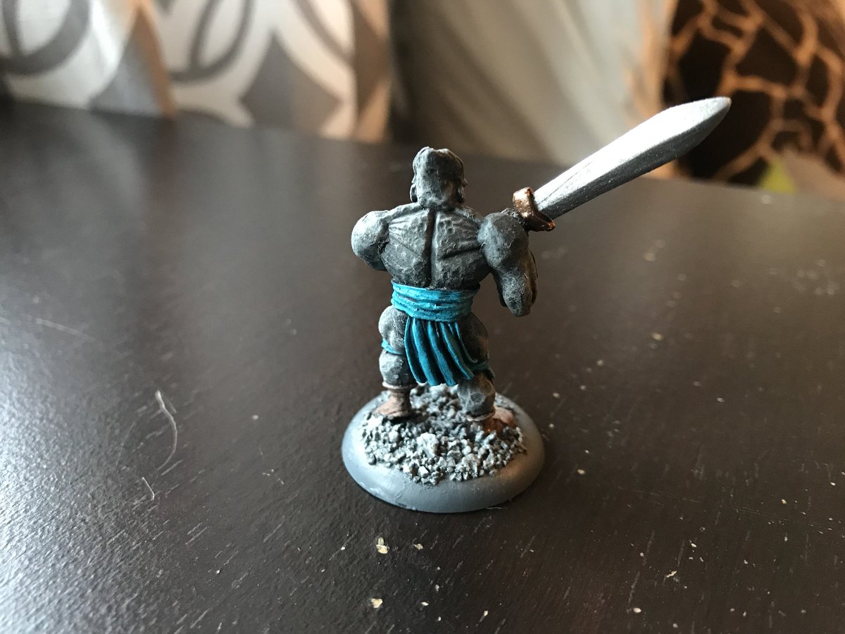 Travis_Fauber's tweet photo. Got to paint this past weekend. I painted a Earthdawn Obsidiman and finished the base for my friend @DAMcGrathwrites D&D Adventurers League character. #earthdawn #obsidiman #warrior #dnd #dungeonsanddragons #dungeonsanddragonsadventurersleague #human #barbarian #painting🎨 #art https://t.co/U8hsi8DweX