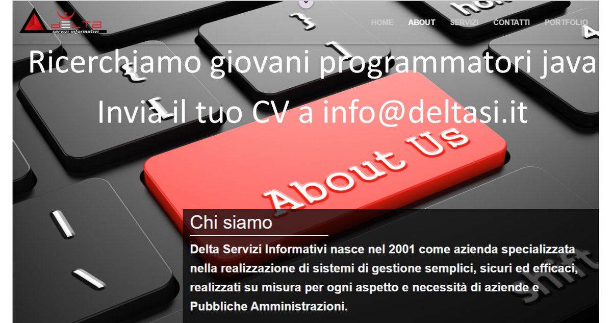 DeltaServRoma's tweet photo. Call for #developer #java https://t.co/P1yzfCEBPx