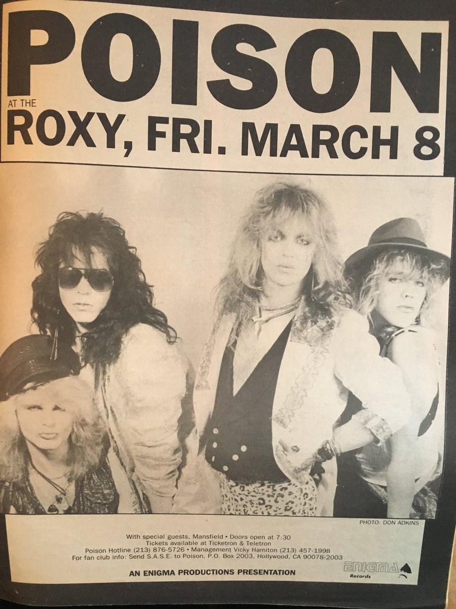 metalsludge on Twitter: "Poison BC. As in - before C.C. BAM ad Mar '85. #Sludge archives! @Bretmichaels @Rikkirockett #BobbyDall #MattSmith… "