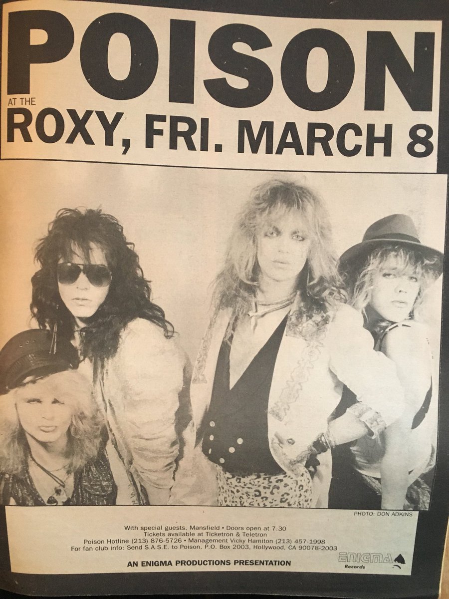 metalsludge on Twitter: "Poison BC. As in - before C.C. BAM ad Mar '85.  #Sludge archives! @Bretmichaels @Rikkirockett #BobbyDall #MattSmith… "