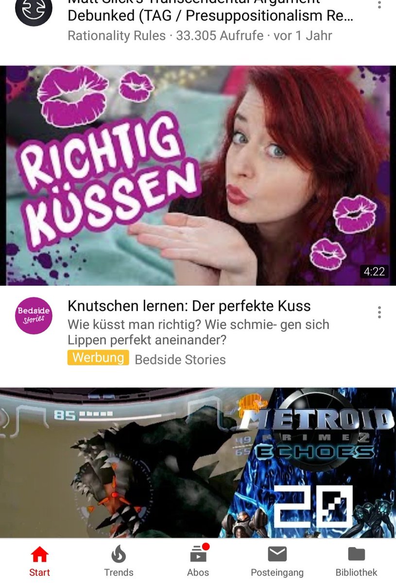 BbqMode's tweet photo. Wie kommt das in meinen YT Feed? Homies! Ohne Knutschtutotial wäre ich total aufgeschmissen gewesen! 👍🏻 https://t.co/x3sYIEUGgQ