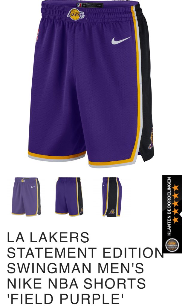 lakers statement shorts