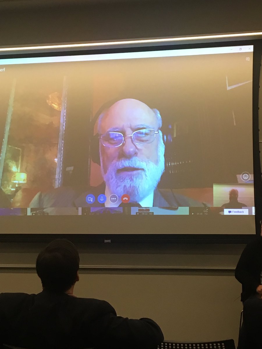 JTOFarrell's tweet image. Great opening remarks by @VintCerf at last night’s #DisruptiveTechnologists session on Digital Preservation, Privacy and Protocols. Not only was Vint very interesting he has a great sense of humor and is actually quit funny himself.