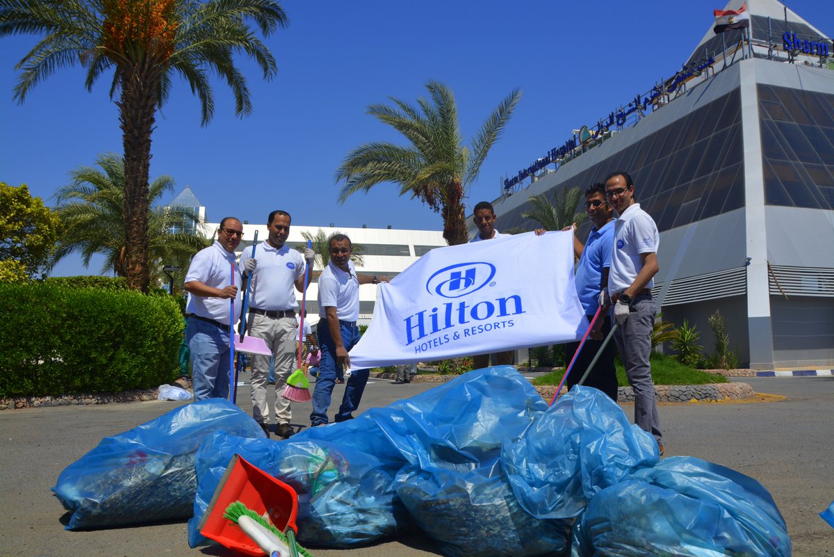 sherenobel's tweet photo. Celebrating Global Week of Service in Sharm Hospital (cleaning-Painting-Planting-flowers for patients) #GlobalWeekofService #Hiltonsharksbay  #WeAreHilton #WeAreHospitality #TravelWithPurpose #GWScontest https://t.co/AOyTt7uOXF
