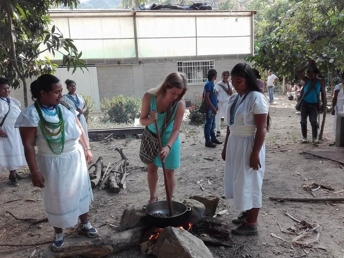 In #PeaceCorpsColombia, community economic development Volunteer Sybelle supports an indigenous community's cocoa business. Volunteers like Sybelle work with their communities to build business capacity, including product diversification and financial management skills.