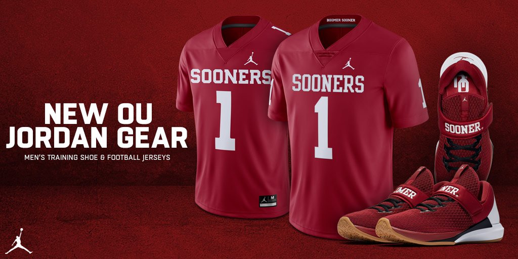 FanOutfittersOK's tweet photo. Get the newest OU Jordan gear just in time for back to school. https://t.co/pmuB87C48L #Sooners #OUxJordan https://t.co/C1EiSDEPY7