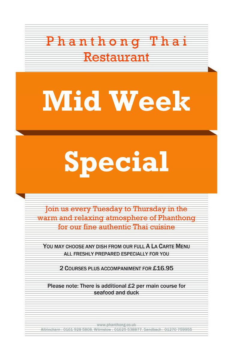 Fancy a cheeky meal out on a Tuesday without spending a fortune

Here's our midweek special offer

#sandbach #cheshire