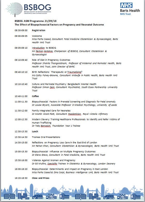 Ferhasaeed1's tweet photo. An exciting event at @NewhamHospital @NHSBartsHealth  hosting Annual Scientic meeting on 'The Effect of Biopsychosocial Factors on Pregnancy and Neonatal Outcome'#BSBOG #Perinatal #Biopsychosocial #slavery #domesticviolence #equity #SOGP - pls sign up now √ https://t.co/Rs8sQIN9Vs