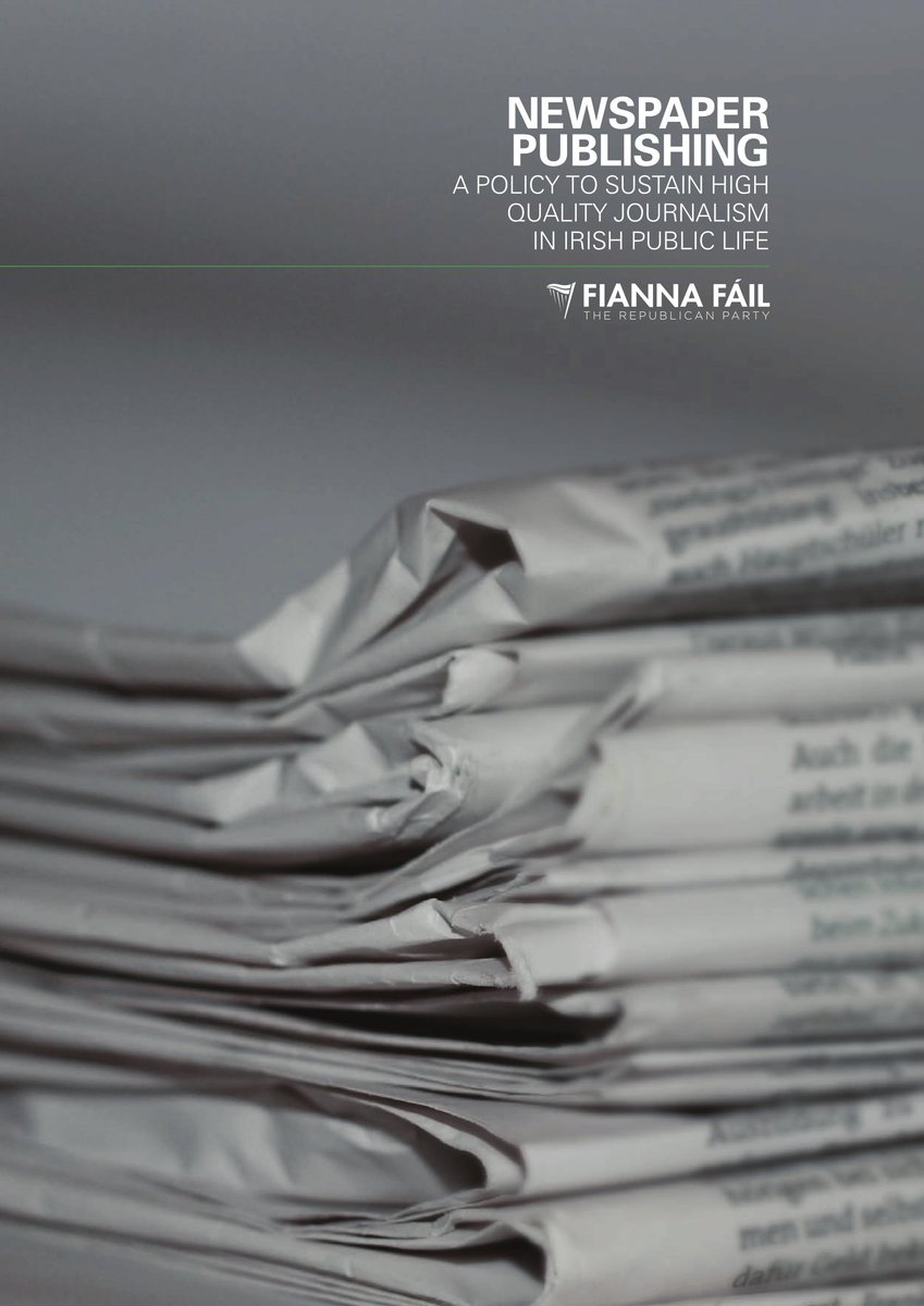 fiannafailparty's tweet photo. See how we are standing up to protect independent Irish journalism in our policy launched today by Communications Spokesperson @timmydooley - https://t.co/JQkxcBQkWe https://t.co/dcPic8twgR