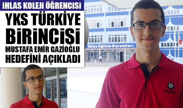 YKS ŞAMPİYONU İHLAS EĞİTİM KURUMLARINDAN ÇIKTI! <a href="/ihlaskoleji/">İhlas Koleji</a> 
Mustafa Emir Gazioğlu 200 de 1 yanlış yaparak #ihlasKolejiYksBirincisi oldu.