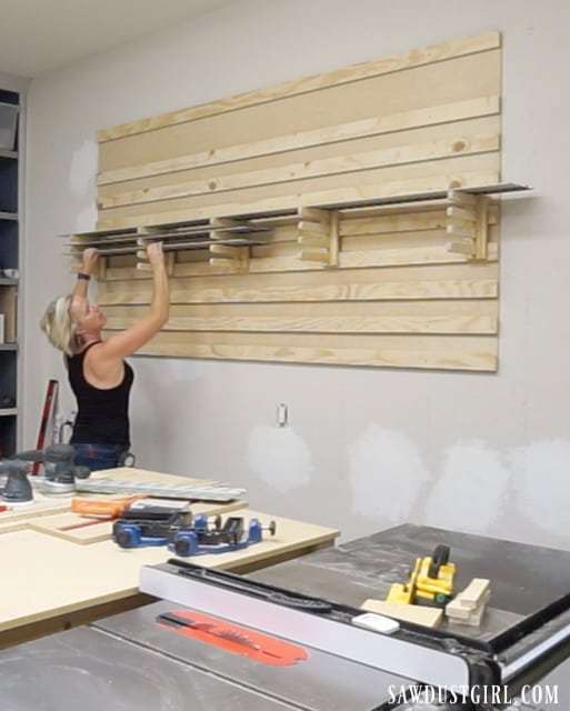 French Cleat Storage for Track Saw Tracks sawdustgirl.com/storage-for-tr…