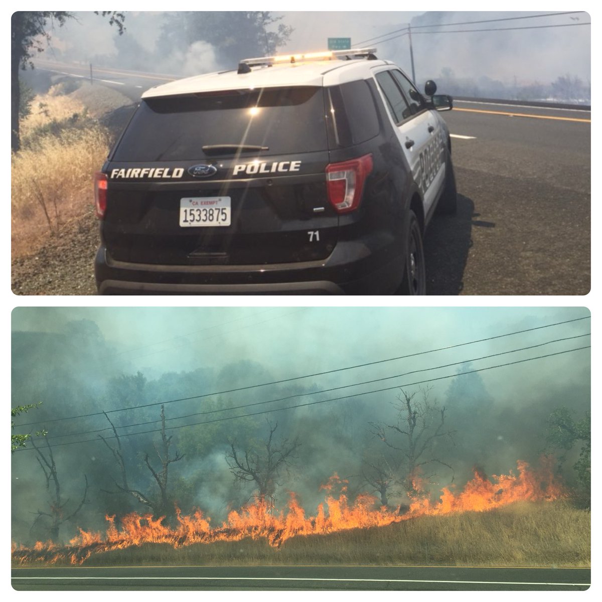 Proud of our officers for the support they are providing Mendocino and Lake County.  Yesterday’s duties included looting patrol and emergency evacuations in Kelseyville.  Stay safe out there!  #ffpd via @LtBeckyB