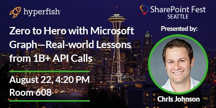 Hyperfish's tweet photo. Join @c_f_johnson @SharePointFest #SPFestSea to become an #officegraph Hero https://t.co/7zMR560mpD https://t.co/75I0JeEDT9