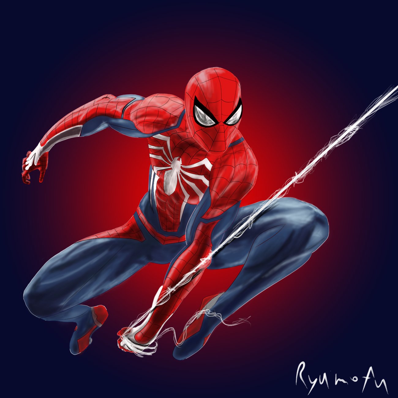 りゅうもふ 初めてのペンタブお絵描き スパイダーマン 慣れる為に模写だけどね めっちゃ時間かかったけど楽しかったこれからも頑張る イラスト イラスト初心者 T Co Lapkqtnpfg Twitter