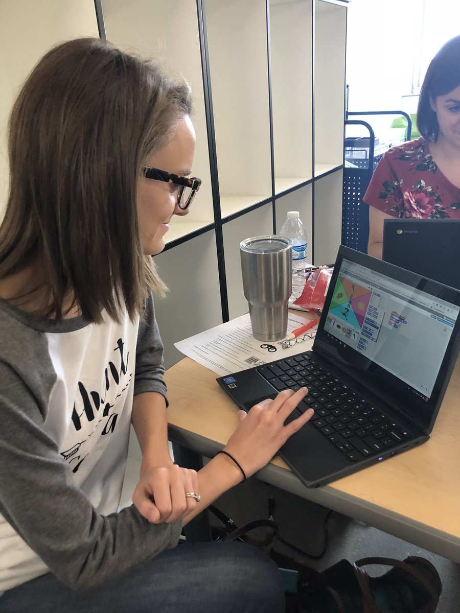 learningwithkim's tweet photo. @Jennings_Creek teachers are learning about scratch from @CodeToTheFuture by making introductory presentations! #jcewolfpack #wcpsleads https://t.co/rIxLuxwqul
