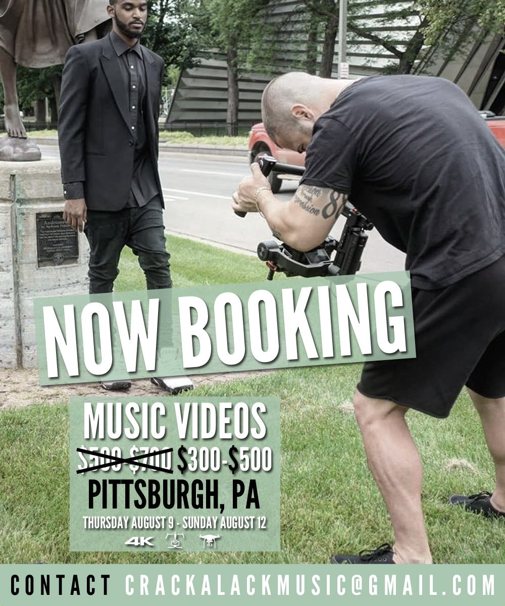CrackaLack's tweet image. Pittsburgh, PA I&apos;m headed your way next week. TAG a Rapper or Singer that needs a music video!

#CrackaLackOnTheTrack #MusicVideo #Pittsburgh #PittsburghRappers #NowBooking