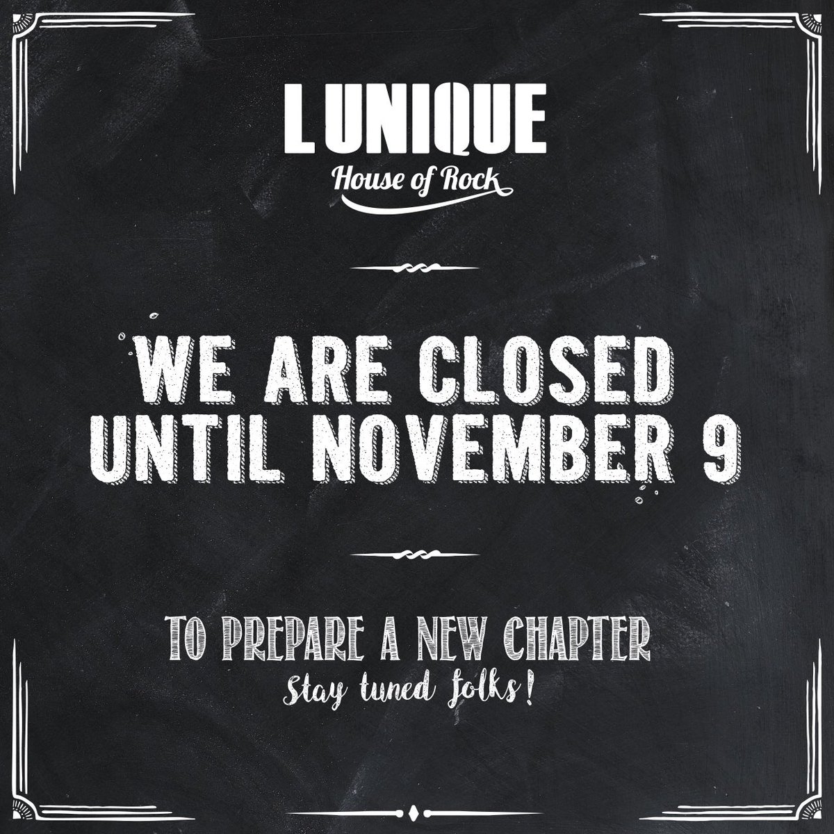 #basel #luniquebasel #newchapter #SwissNationalDay #summer2018 #BreakingNews #SummerBreak #BaselLife #weloverockmusic #Basel #closing #StayTuned #wecomeback #facelifting #newteam #newconcept #thankful #BaZ #Hitzewelle #NowOrNever #more infos will follow soon restaurant@lunique.ch