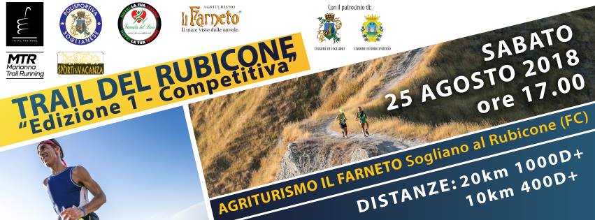 totaltra's tweet photo. TRAIL DEL RUBICONE, sabato 25 Agosto 2018 - ore 17:00
20Km 1000D
10Km 400D
Agriturismo "Il Farneto" - Sogliano al Rubicone (FC)
ISCRIVITI AL TRAIL DEL RUBICONE 20km - COMPETITIVA
ISCRIVITI AL SHORT TRAIL DEL RUBICONE 10km - CAMMINATA
ISCRIZIONI APERTE: https://t.co/QxS1qUEP7Z https://t.co/04pJCR1IMR