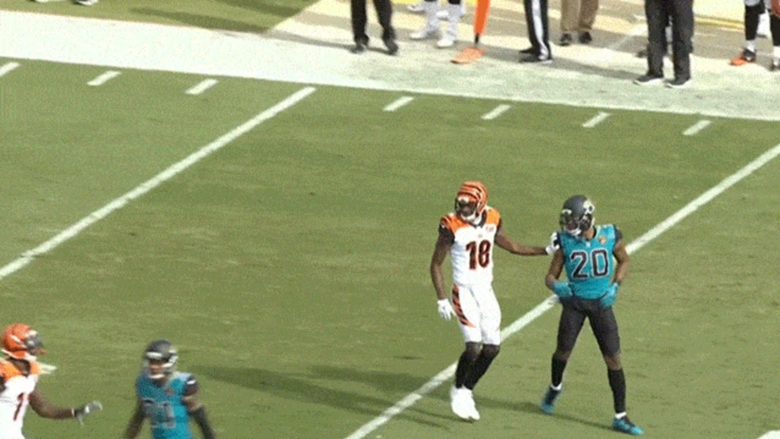   Jalen Ramsey: Happy birthday bro
AJ Green: Thanks dude 