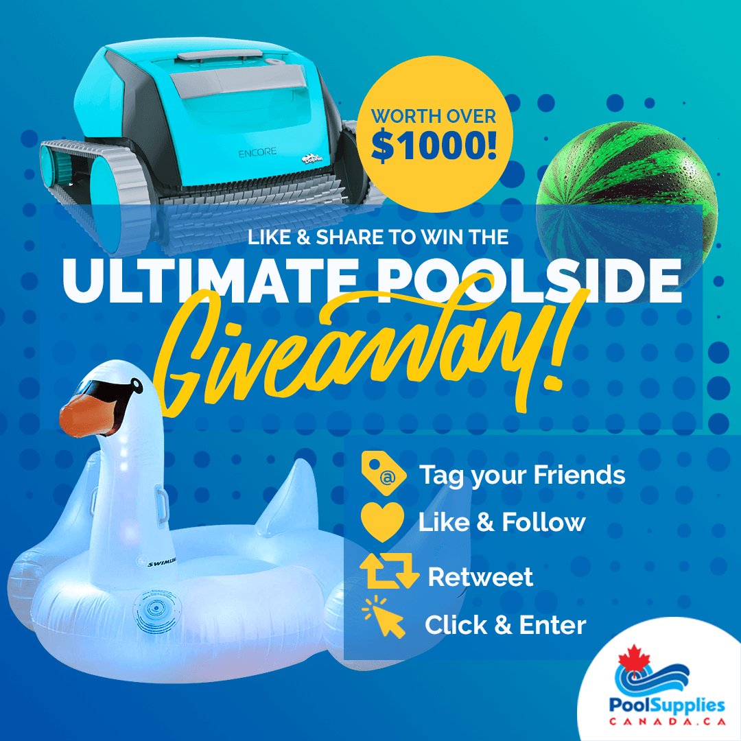 PoolSuppliesCdn's tweet photo. Do you like winning stuff? Enter our 💦 Poolside Giveaway! 💦 Here's How to Enter: 🔗https://t.co/SKjjmzQpcs - complete actions to gain entries, then earn extra entries by following/liking our social channels! Good Luck - Grand Prize Valued at Over $1000! #Giveaway #ContestAlert https://t.co/QAxlNB4gnK