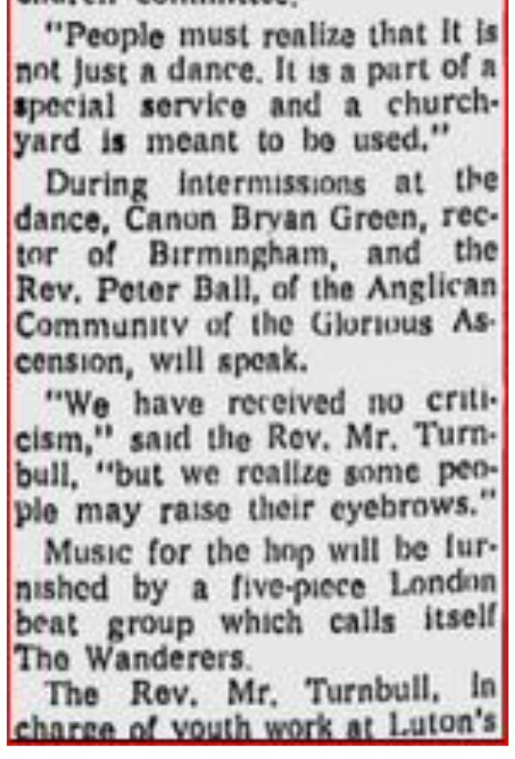 Graveyard bebop: Dance around the tombstones with the Rev. Peter Ball ...Harry Webb: Why should the Devil have all the good music ... https://news.google.com/newspapers?nid=2512&dat=19650423&id=qOZHAAAAIBAJ&sjid=Nv8MAAAAIBAJ&pg=5261,6904621&hl=en