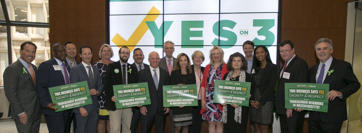 Rolling back #TransLawMA isn't just wrong—it would be devastating to the #Massachusetts economy. That's why biz leaders across the state are standing together to say #YesOn3: bit.ly/2KdCBWV #MAPoli