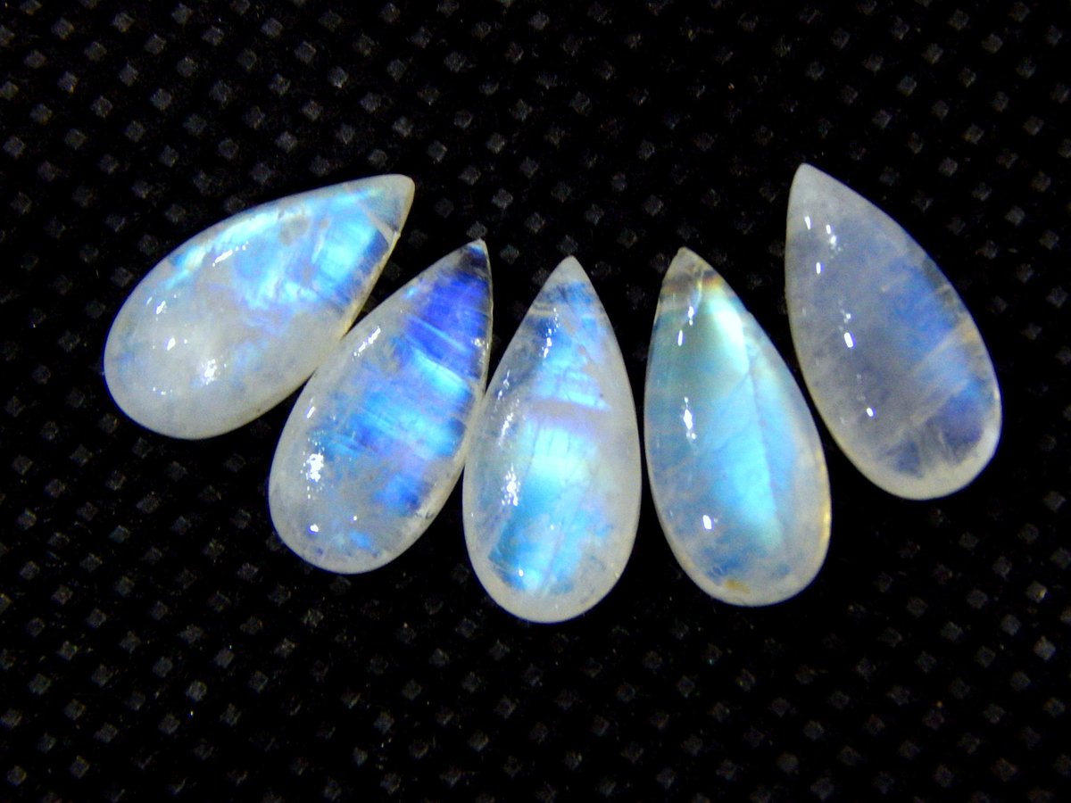 msgemshub's tweet image. 70%OFF 1.pair White Rainbow Smooth Teardrop Beads 100 Percent Natural Gemstone Size 15x7 mm Approx