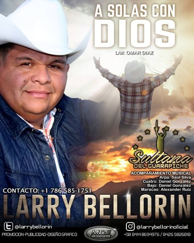 roxybolivar1's tweet photo. PRODUCCIONES "SULTANA DEL GUARAPICHE" les invita a descargar el tema promocional *A SOLAS CON DIOS* 
Del Monaguense "LARRY BELLORIN" @larrybellorinoficial @bellorin_larry
DESCARGA: https://t.co/DRQnWx276s
L/M: Omar Diaz
ACOMPAÑAMIENTO MUSICAL
CREDITOS: 
Arpa: Saúl Silva
Cuatro … https://t.co/cKN9QqhCl8