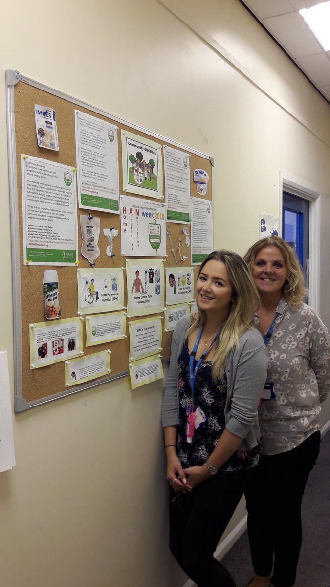 Hellie11's tweet photo. #CLDTLeeds CLDT @LYPFTdietitians have been prepping for #HANweek2018 🎉 one of our office display boards are up and ready to go! Toniisabellaa@PINNTCharity #HANweek #HANweek2018 #enteralfeeding #parenteralnutrition #oralsupplements #dietetics #PINNT #verify @LeedsandYorkPFT https://t.co/t8NJKHjY4m
