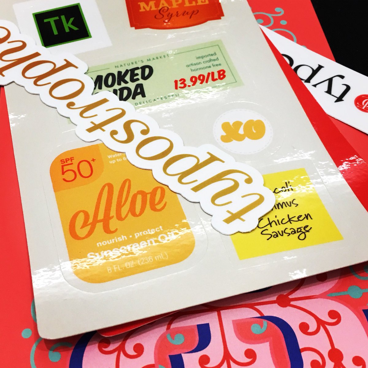 typecon's tweet image. Sneak peek swag! #typecon