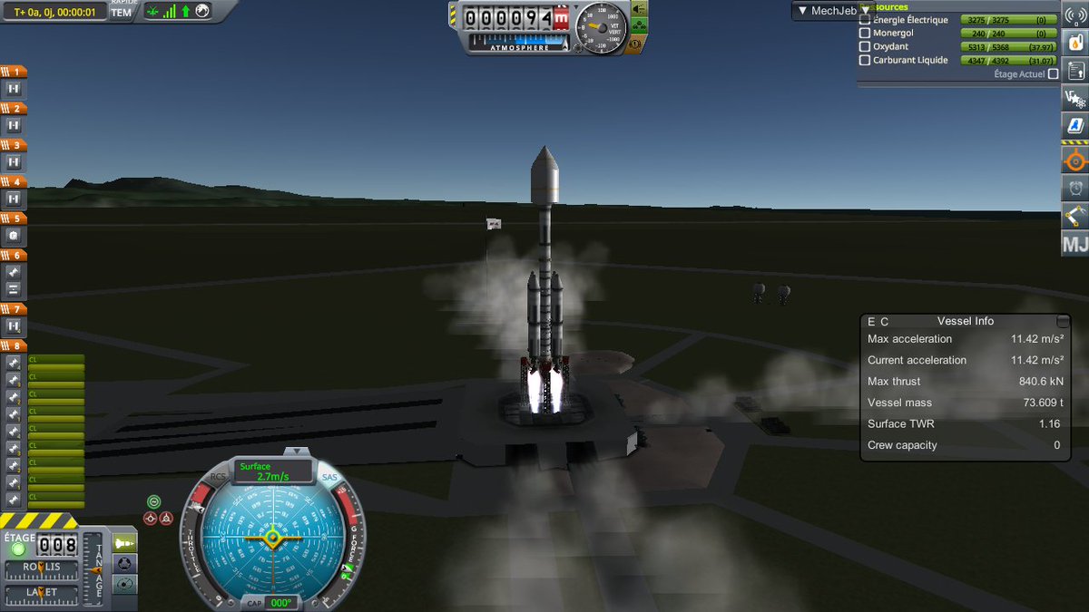 PDG_Agamilight's tweet photo. C'est partie pour la nouvelle constellation #JUWAL-SATCOMv1 les 4 premier satellite son lancer par un lanceur @JUWAL_Compagny JL1.4 avec la nouvelle version des EAL (étage décélération liquide)!
#KSP @KSC_fr https://t.co/ILl33Hu11w