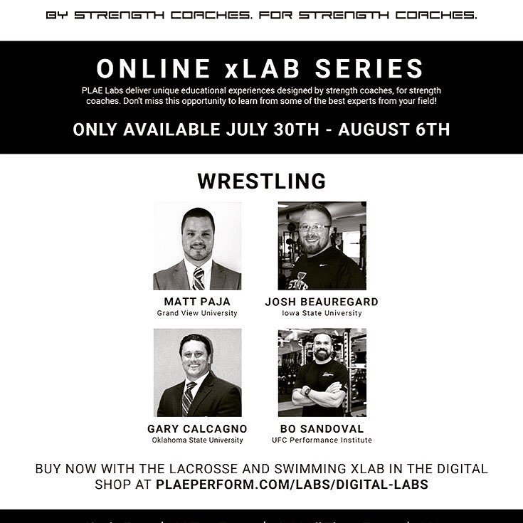 Excited to offer this amazing online XLab that is geared specifically to wrestling and all other MMA sports. Whether you’re a veteran coach or someone just looking for an edge, this one has something to offer everyone #sciencexsweat #PLAEnation #foundationofgreatness #wrestling