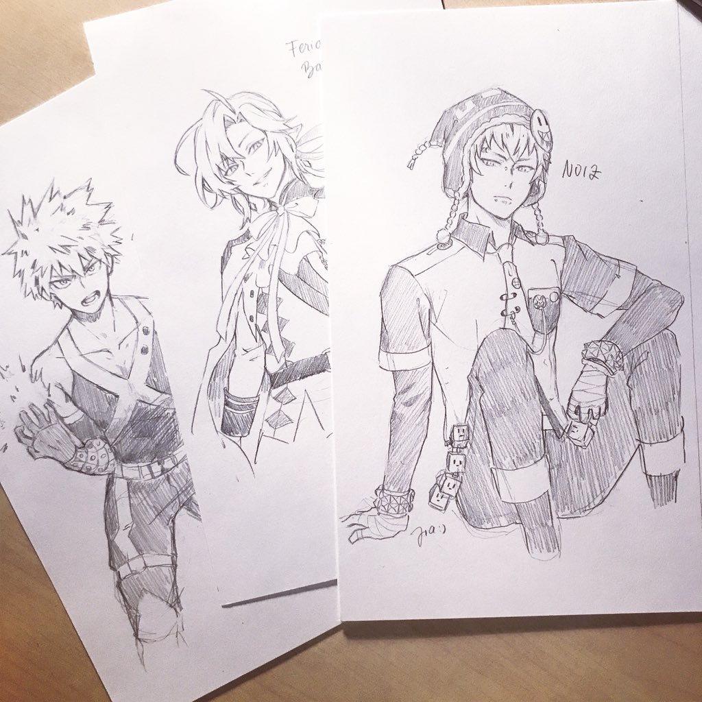 bberry_jia's tweet photo. Some sketches for commission on ig 🙈 #BokuNoHeroAcademia #SeraphOfTheEnd #DramaticMurder https://t.co/hzSLNdc5R9