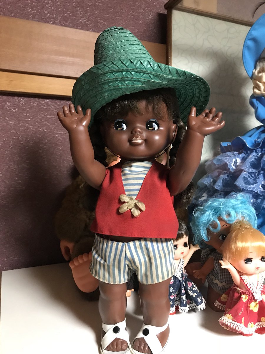 最高の黒い 人形 子供のためだけに着色