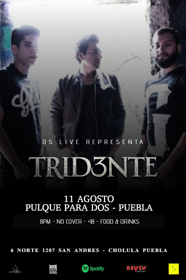 🚨🚨🚨 Puebla nos encontramos de nuevo. Nos vemos el proximo 11 de Agosto en Pulque Para Dos a partir de las 8pm, NO COVER | +18 🚨🚨🚨

#DestinoTour2018 
No olviden escuchar "Renacer" en #Spotify spoti.fi/2I4VGJP 

EVENTO facebook.com/events/2074620…