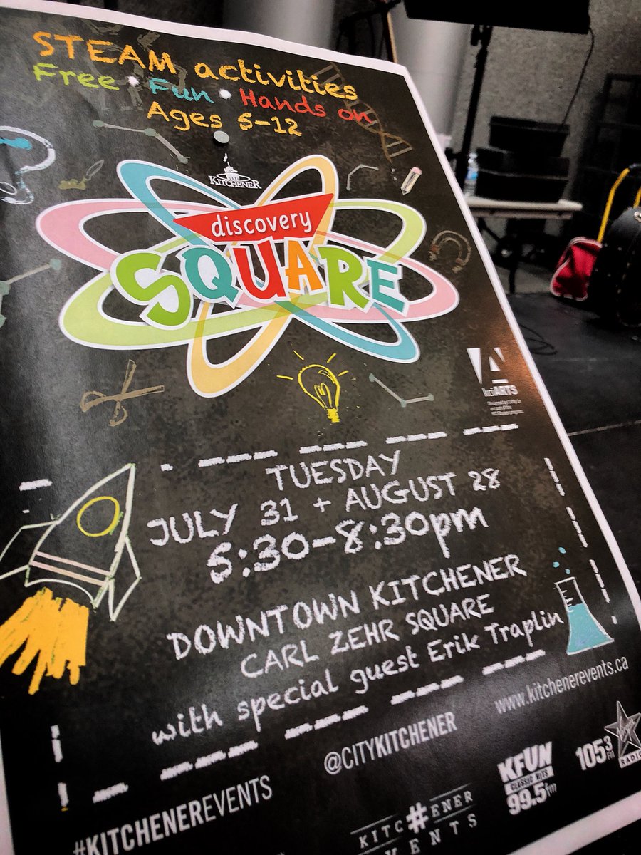 KWpanda's tweet photo. This fantastic poster was designed by Cathy, one of my @ONEKCI @kciarts Sr Design students. Thanks to @CityKitchener and @TrevorBotting for the opportunity! And thanks to @ericktraplin for introducing Cathy at today’s Discovery Square #kitchenerevents #proudteacher https://t.co/7m4Q9sVDjv