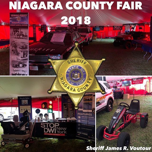 NiagaraSheriff's tweet photo. Tomorrow starts the Niagara County Fair! Come visit our tent and say hello- lots to see and do! #niagarasheriff #niagaracounty #niagaracountyfair #community #4hfair #stopandseeus  @stopdwiny @nysgtsc @nysheriffs @nationalsheriff https://t.co/mbsEG6kGNO https://t.co/S4V2Q9MKuj