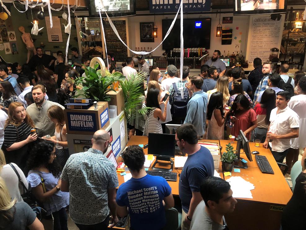 nbcchicago's tweet image. A look inside 'The Office' pop-up bar in Chicago nbcchi.com/rsWXgmQ