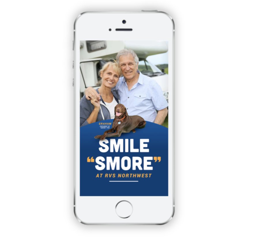 rvsnwest's tweet image. Check out our Snap filter on Snapchat and make sure to Smile “SMORE”! #SMOREFUN