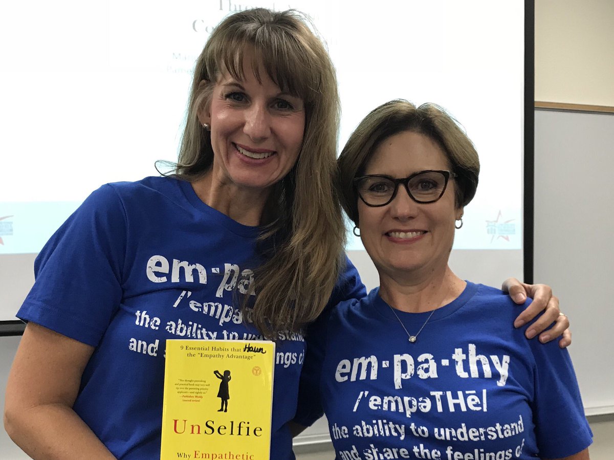 EdgeMarjorie's tweet photo. Pam Hart and Marjorie Edge presenting to Plano Elementary counselors on Empathy lessons. https://t.co/JuK9RV3zBI