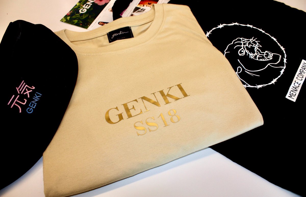 GenkiLifestyle's tweet photo. We have a one of a kind SS18 Camel/Gold tee available in a size Large on the website now. first come first served. 
https://t.co/ydYvoQD3EV https://t.co/KK6V6NoMrq