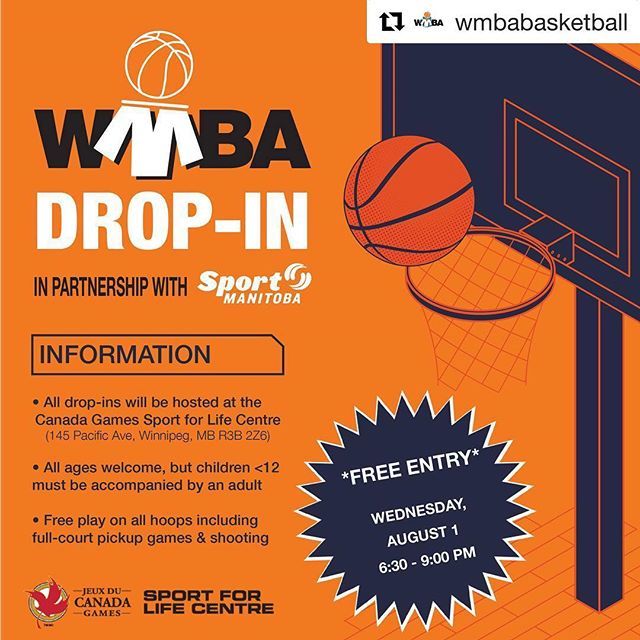 <a href="/wmbabasketball/">WMBA</a> FREE DROP-IN TOMORROW NIGHT FOR ALL AGES!!! Join us at the @canadagamessflc from 6:30-9:00 PM for full-court pickup games and hoops to get your summer shots up.

Who are YOU going to bring to the WMBA Drop-In? Tag them below!