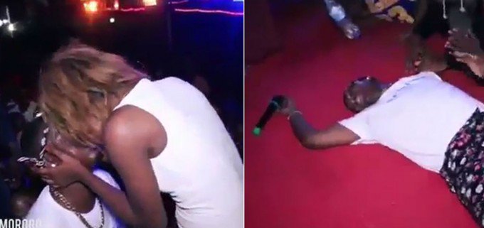 callme_dboy's tweet photo. WCB ARTIST FAINTS ON STAGE AFTER BEING KISSED BY A FEMALE FAN https://t.co/u7kGyWGP8N https://t.co/JOt0nUE2HN