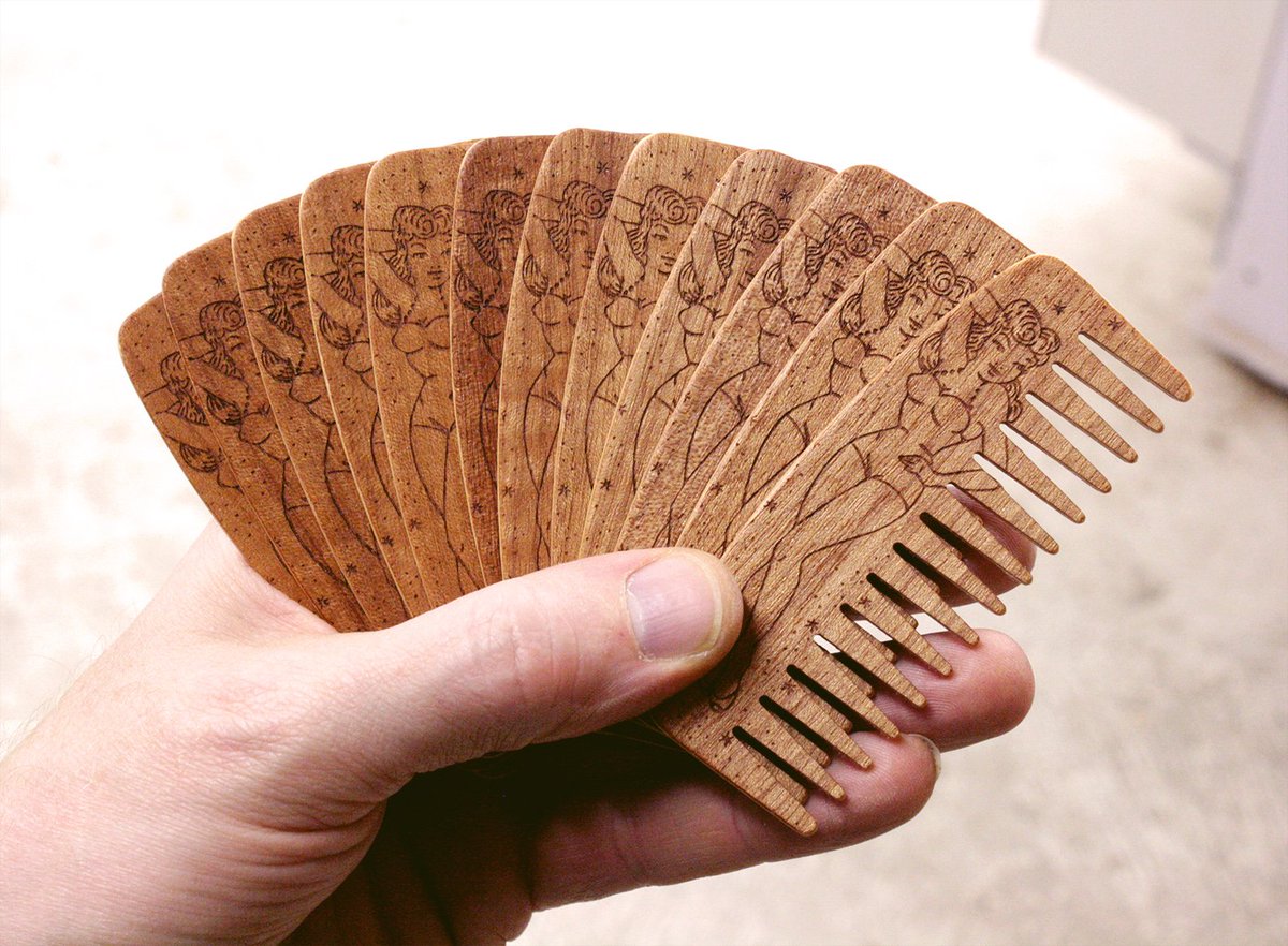 BigRedBeardComb's tweet image. Big Red No.9 Pin Up Girl. Strong, compact, wooden travel #beardcombs. Grooming on the go.