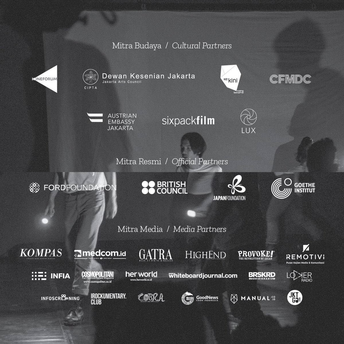 ARKIPEL homoludens - 6th Jakarta International Documentary and Experimental Film Festival
8-16 AGUSTUS 2018

FORUM FESTIVAL 8-9/8
KULTURSINEMA 8-15/8
OPENING NIGHT 9/8
FILM SCREENING 10-16/8
AWARDING NIGHT 16/8

GoetheHaus
Kineforum
Galeri Cipta III - TIM
majalahcobra.com/blog/arkipel-2…