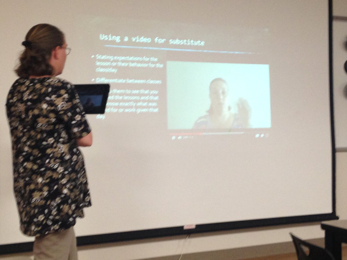 cvalastro's tweet photo. Dunbar MS's Nicole Marak presented at the Circque de Technology Academy on using videos in your classroom - from video lessons to recordings of yourself when you have a substitute! #DisdTechnology https://t.co/WofzDaEVK0