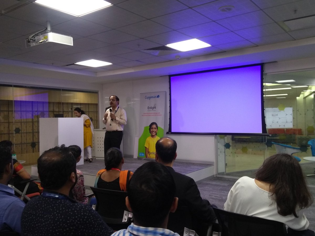 smrutimayur's tweet photo. The event to celebrate the human and healthy side of @Capgemini...A small ceremony to hand over the #Move50 challenge prize to Aide et Action for "Enlight"...a few glimpses...
@CapgeminiIndia #CSR #enlight https://t.co/kKL96M5GUg