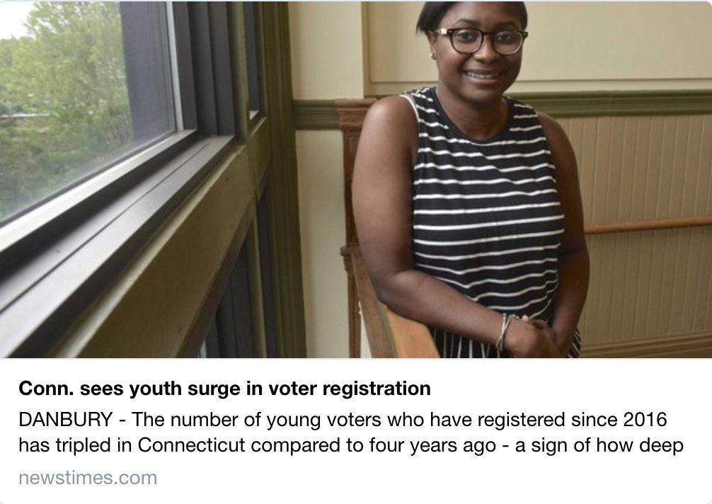 EvaBerZim's tweet photo. It's time our generation had a say in what our future looks like. We're the ones who have to live in it.
Problem is 56% of new voters are unaffiliated and CAN'T VOTE in the #CTPrimary. Register as a Democrat today in order to vote #EvaForLG on Aug 14:
https://t.co/ivxvWhlUGQ https://t.co/0s0irZUjZB